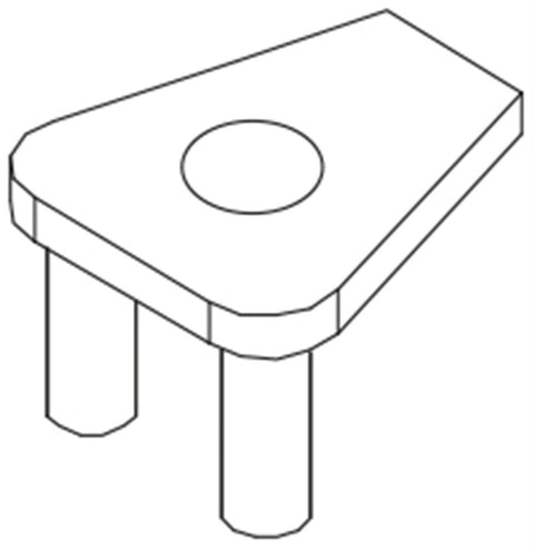 Piastrina cromata 2 perni PLURIMO EMME / NP