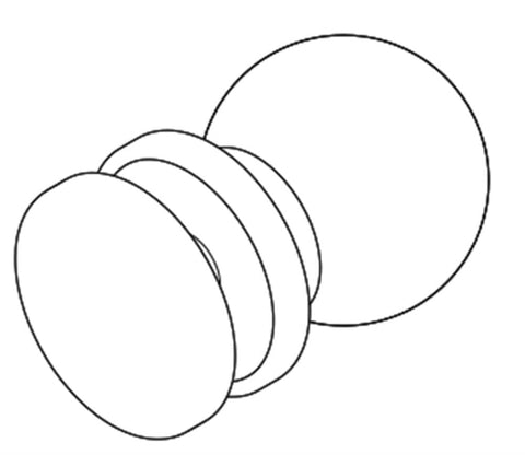 Pomolo SR PLEXIGLASS ARG.SATIN.
