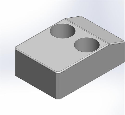 Terminale   portacalamita superiore  TWIN  BIANCO
